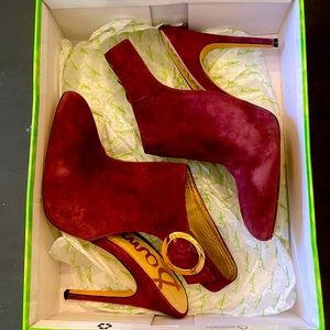 Sam Edelman Julian  Burgundy Suede Pump